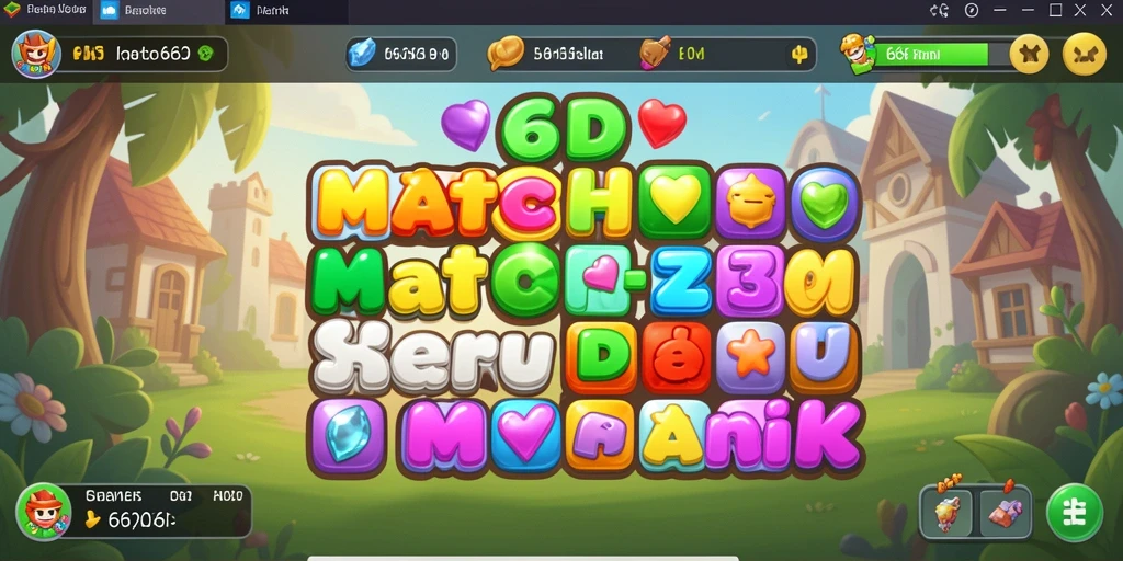 Tangkapan layar gameplay 66D dengan kombinasi item yang menarik.