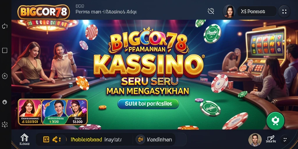 Gameplay menarik BIGCOR78 dengan berbagai pilihan permainan kasino.