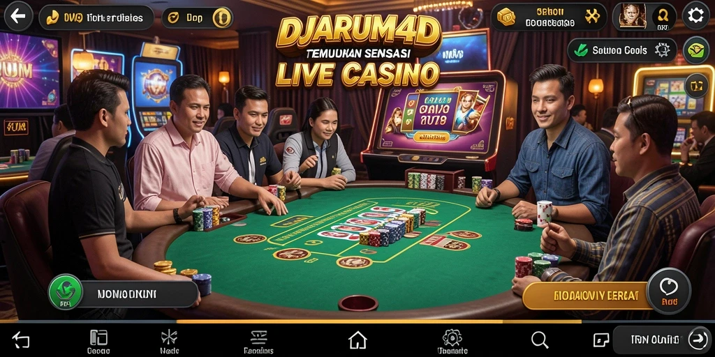 Gameplay Live Casino DJARUM4D yang mengasyikkan dengan dealer langsung.