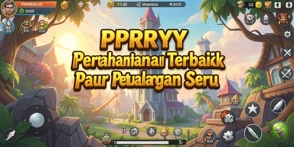 Screenshot menunjukkan aksi gameplay menara dalam PPRRYY yang mendebarkan.