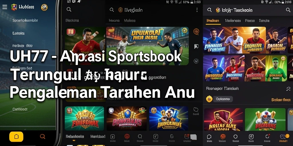 Screenshot UH77 menampilkan antarmuka taruhan olahraga yang dinamis.