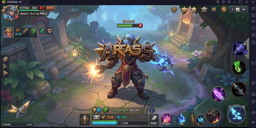 Tampilan gameplay VITA555 yang memukau dengan pertarungan ARPG yang dinamis.
