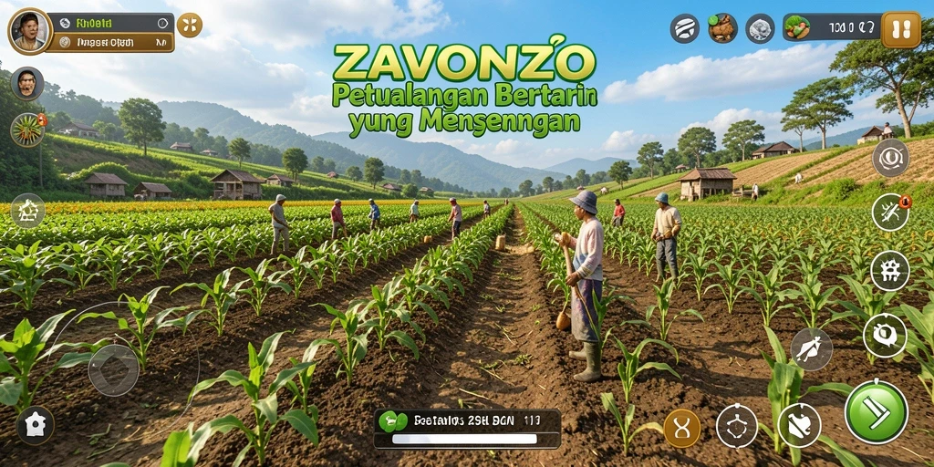 Gameplay ZAVONZO yang penuh warna dan interaktif.